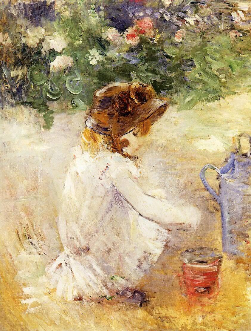 «Jugando en la arena», de Berthe Morisot